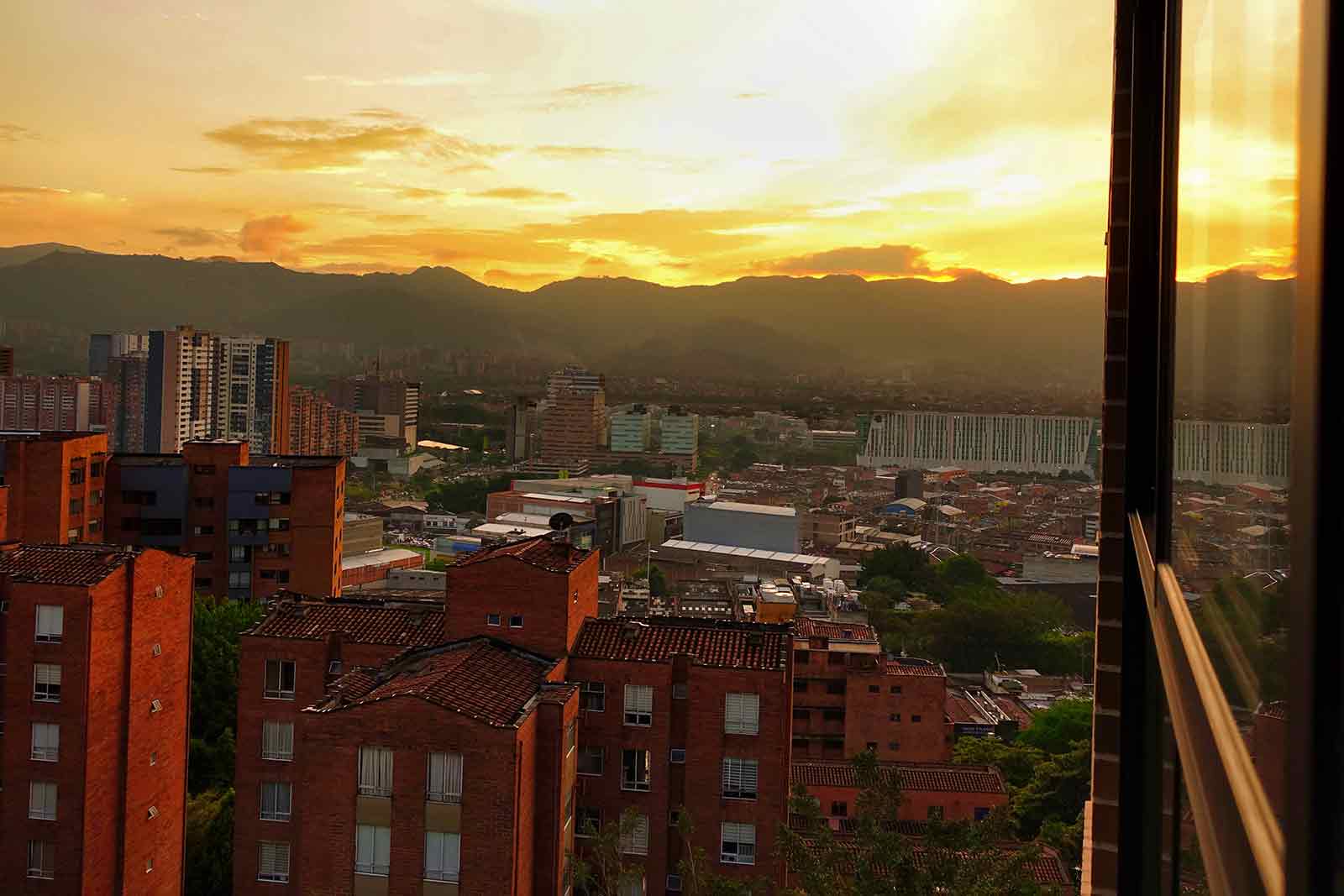 Sunset ueber Medellín